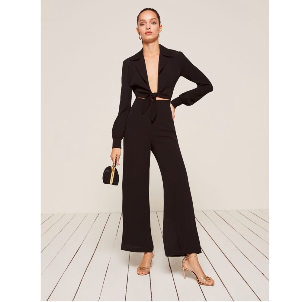NWT Reformation Black Jett Jumpsuit -Size 2